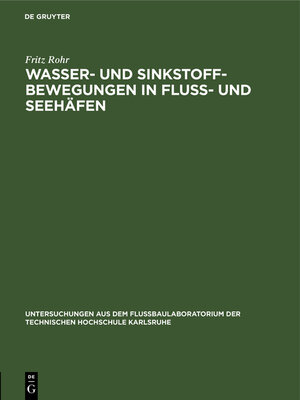 cover image of Wasser- und Sinkstoff-Bewegungen in Fluss- und Seehäfen